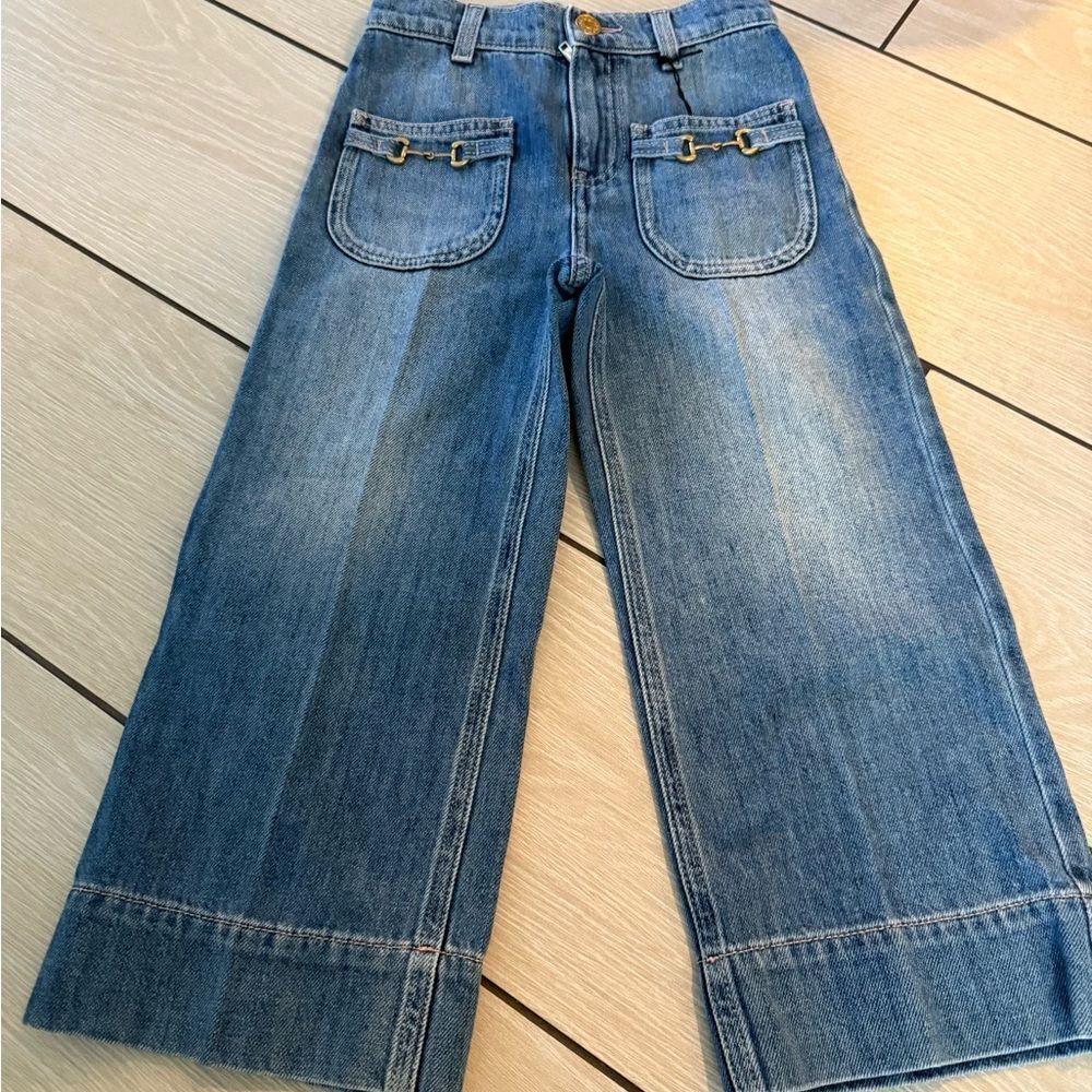 Brand new Gucci Kids Wide-Leg Denim Jeans | Size 4 | NWT